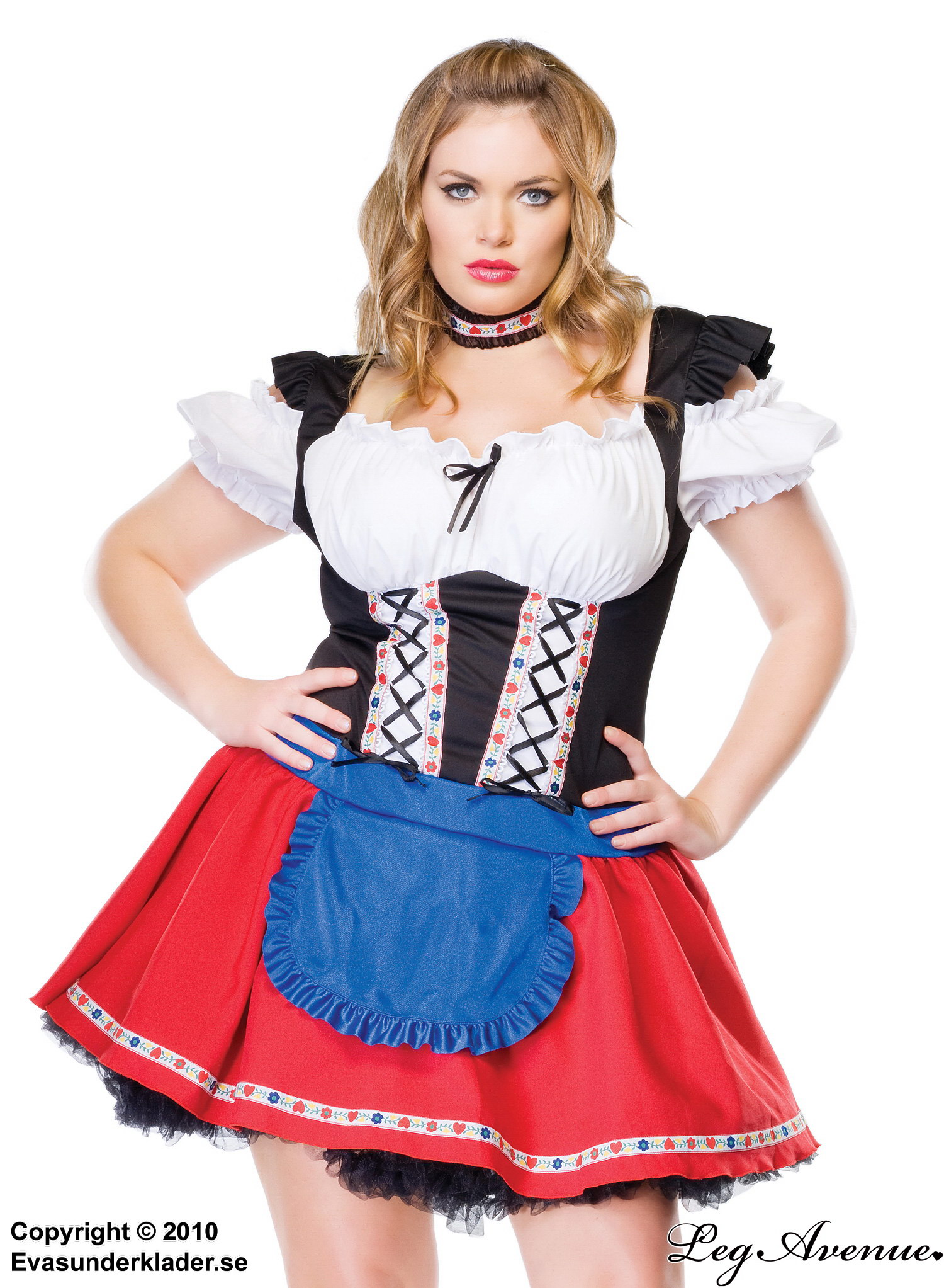 Tysk bondflicka, Frisky Fraulein, maskeradkläder, plus size